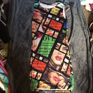 Blush Retro Abstract Dress